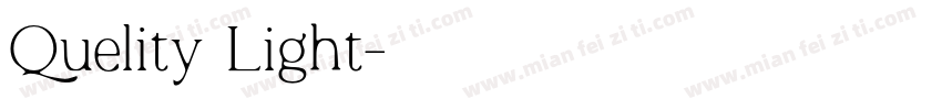 Quelity Light字体转换